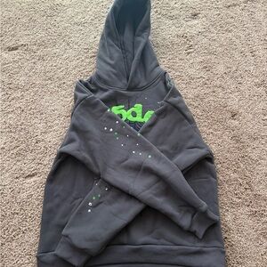 Sp5der Wait Web Hoodie Slate Grey